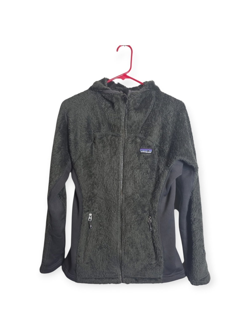 Women's Patagonia R3 Hi-Loft Fleece Hoodie in gray, size medium